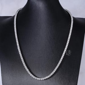 3 MM ronde moissaniet diamanten tennisketting, 14 kt witgouden bruiloft ketting, 16-22 inch ketting, diamant tennisketting voor mannen en vrouwen