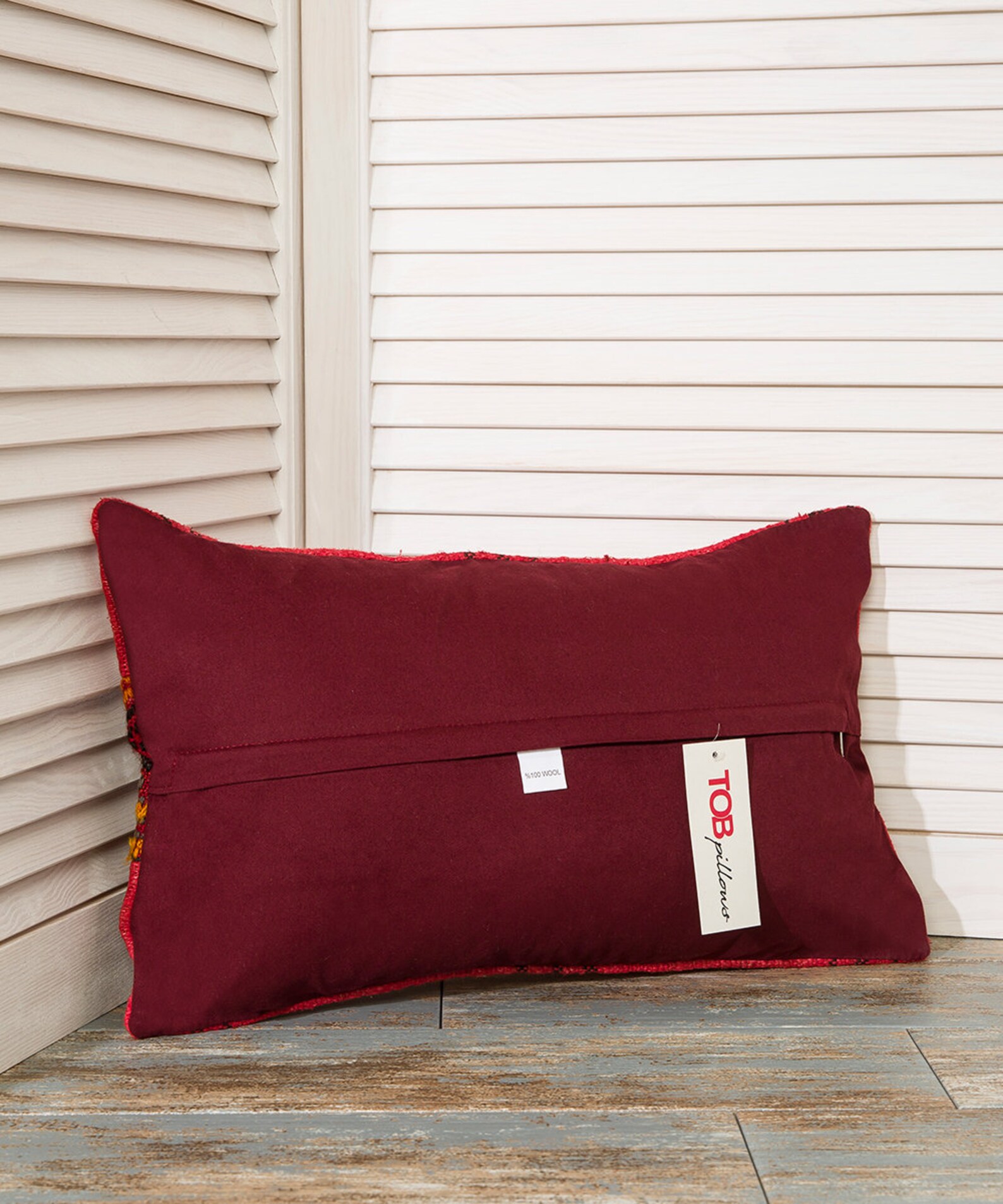 Red Lumbar Pillow Cover 30x50 Decorative Kilim Pillow Etsy