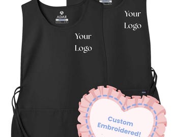 Personalized Universal Apron 2 Pack - Unisex Cobbler Apron with Embroidery-Custom Logo Salon Cape