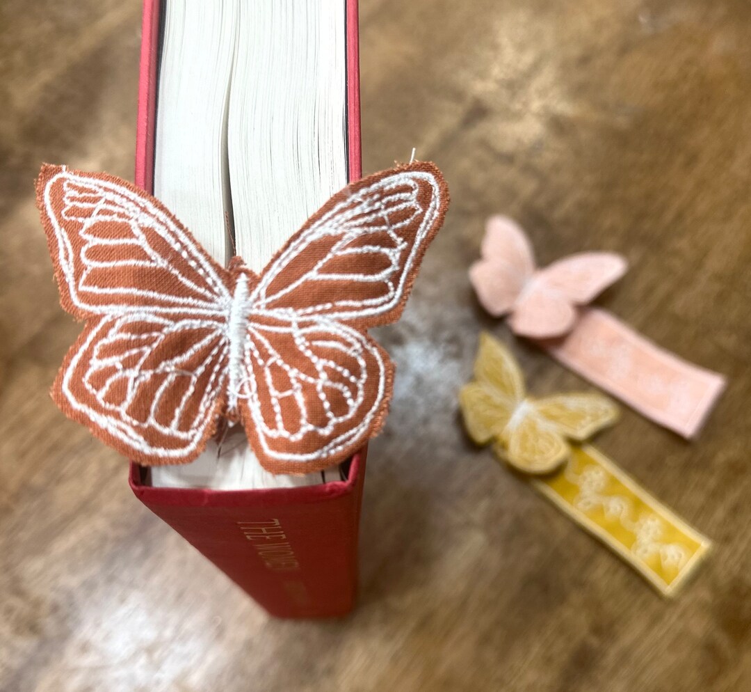 Butterfly Bookmark 3 Pack, Embroidered Bookmarks With 70s Vintage Flare ...