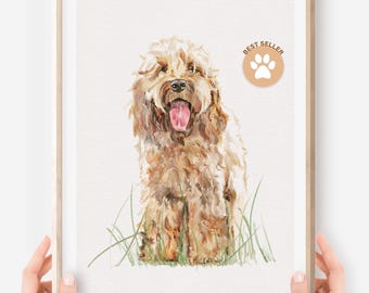 Cockapoo Watercolor Painting, Dog Lover Gift, Cockapoo Art, Cockapoo Print, Pet Memorial Gift, Dog Mom Gift, Dog Dad Gift