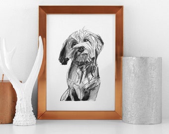 Cavapoo Fine Art Print, Dog Lover Gift, Pet Portrait, Cavapoo Gift for Home Wall Art