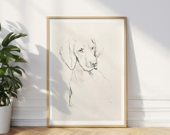 Vizsla Poster Print, Vizsla Wall Art, Dog Lover Gift, Vizsla Dog Memorial, Vizsla Artwork