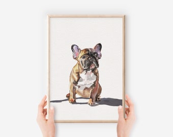 French Bulldog Print | French Bulldog Art Print | Watercolour Dog | Dog Lover ideas | French Bulldog Art