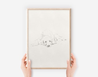 Ierse setter kunst aan de muur, hondenliefhebber cadeau, kunstafdruk voor hond moeder, huisdier Memorial cadeau