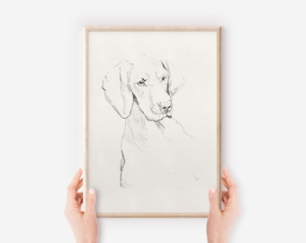 Vizsla Dog Lover Gift, Vizsla Art Print, Pet Portrait, Dog Memorial Gift, Vizsla Art Poster, Dog Mom Gift, Dog Dad Gift, Vizsla Wall Art