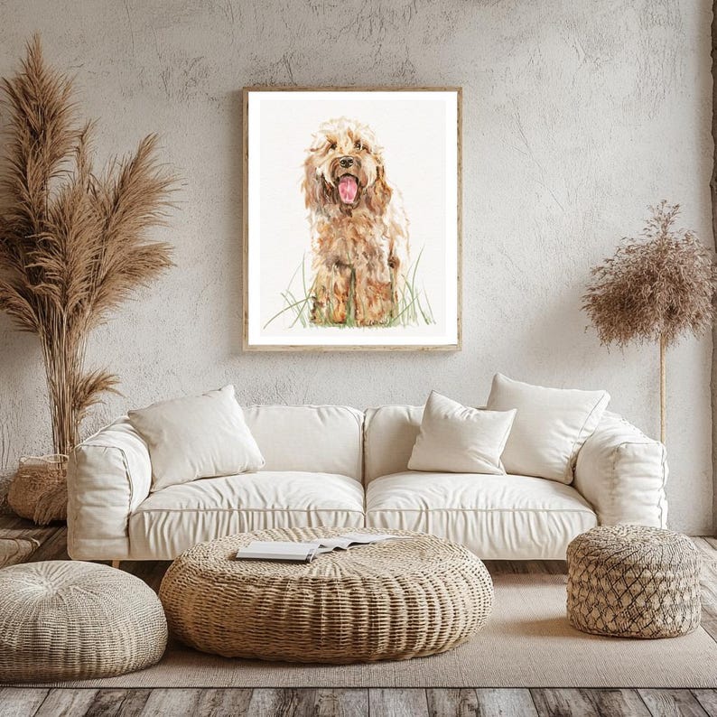 Cockapoo Wall Art Print – Dog Mom Gift, Pet Memorial Dog Art, Cockapoo ...
