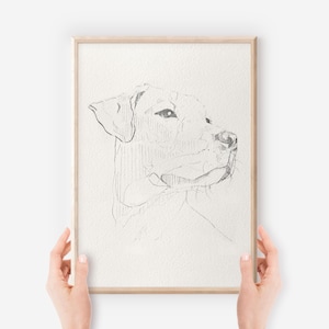 フランスヴィンテージ 犬の肖像画 ハンドペイント