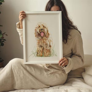 Stampa Cockapoo / Regalo per lei / Regalo per gli amanti dei cani / Acquerello Cockapoo / Regalo commemorativo per animali domestici / Decorazione murale per cani