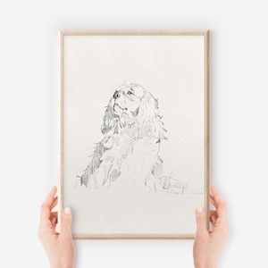 Cavalier King Charles Spaniel Gifts,Dog Portrait, Dog Lover Gifts, Art Print for Pet Parent, Pet Memorial