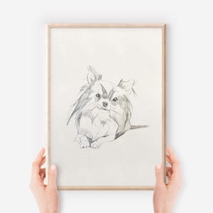 Arte de parede para impressão de chihuahua, presente para amantes de cães, retrato de animal de estimação, download digital, download instantâneo, pôster de chihuahua, presente em memória de cachorro