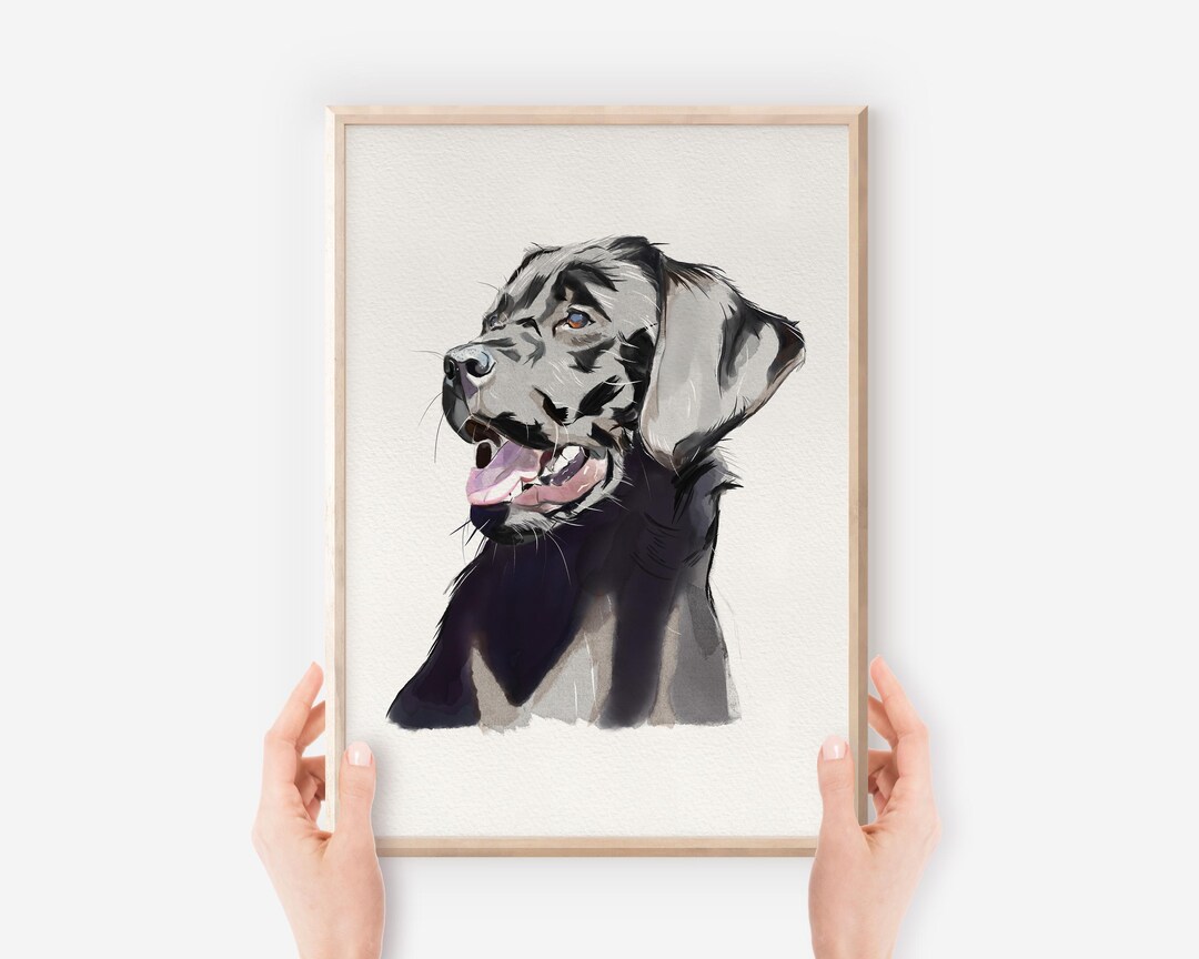 Labrador Pencil Sketch Art Print Printable Digital File Dog Lover Gift ...