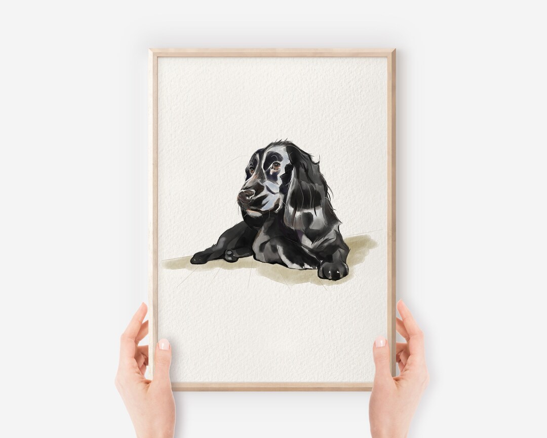 Cocker Spaniel Dog Watercolour Painting Dog Painting Art Print Dog ...
