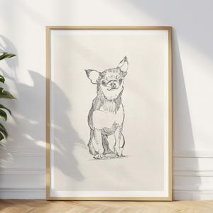 Chihuahua Dog Lover Gift, Chihuahua Art Print, Pet Portrait, Dog Memorial Gift, Wall Art Prints, Dog Mom Gift, Dog Dad Gift,