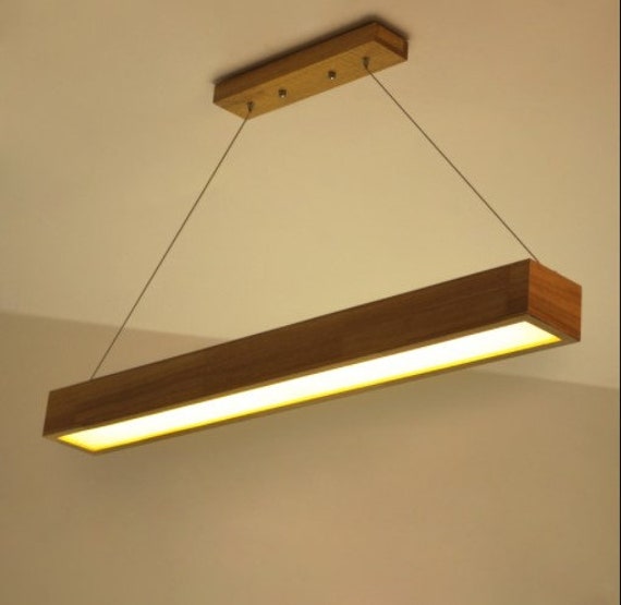 Solid Wood LED Chandelier Restaurant Living Room Hotel Etsy