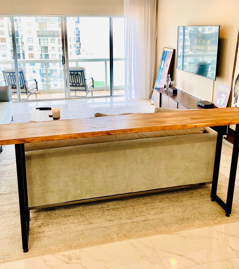 Rustic Wood Bar TableBuffet Table Reclaimed Wood Table Long Etsy