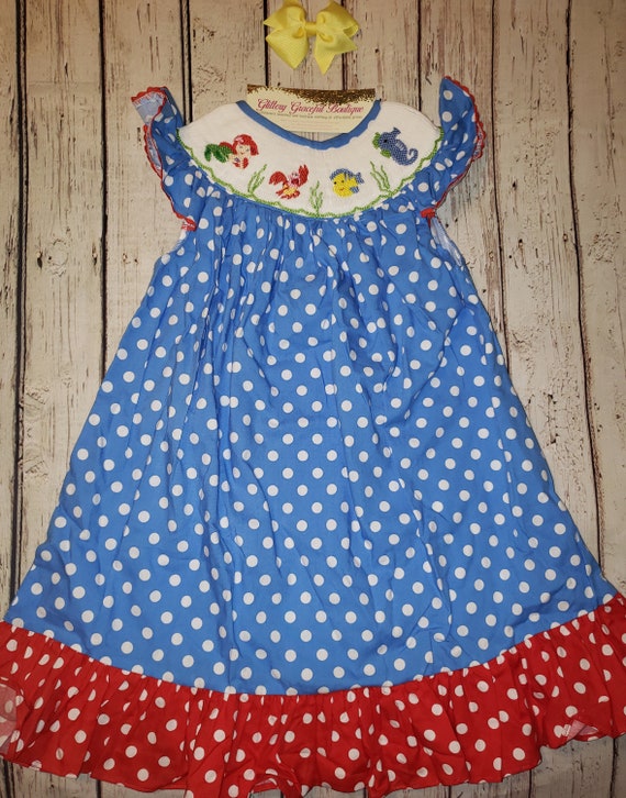 mermaid smocked dress