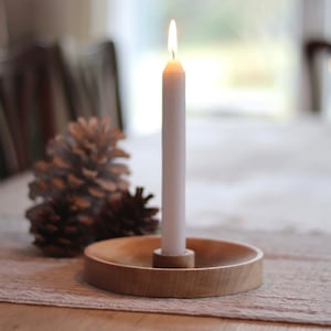 Wooden candle holder