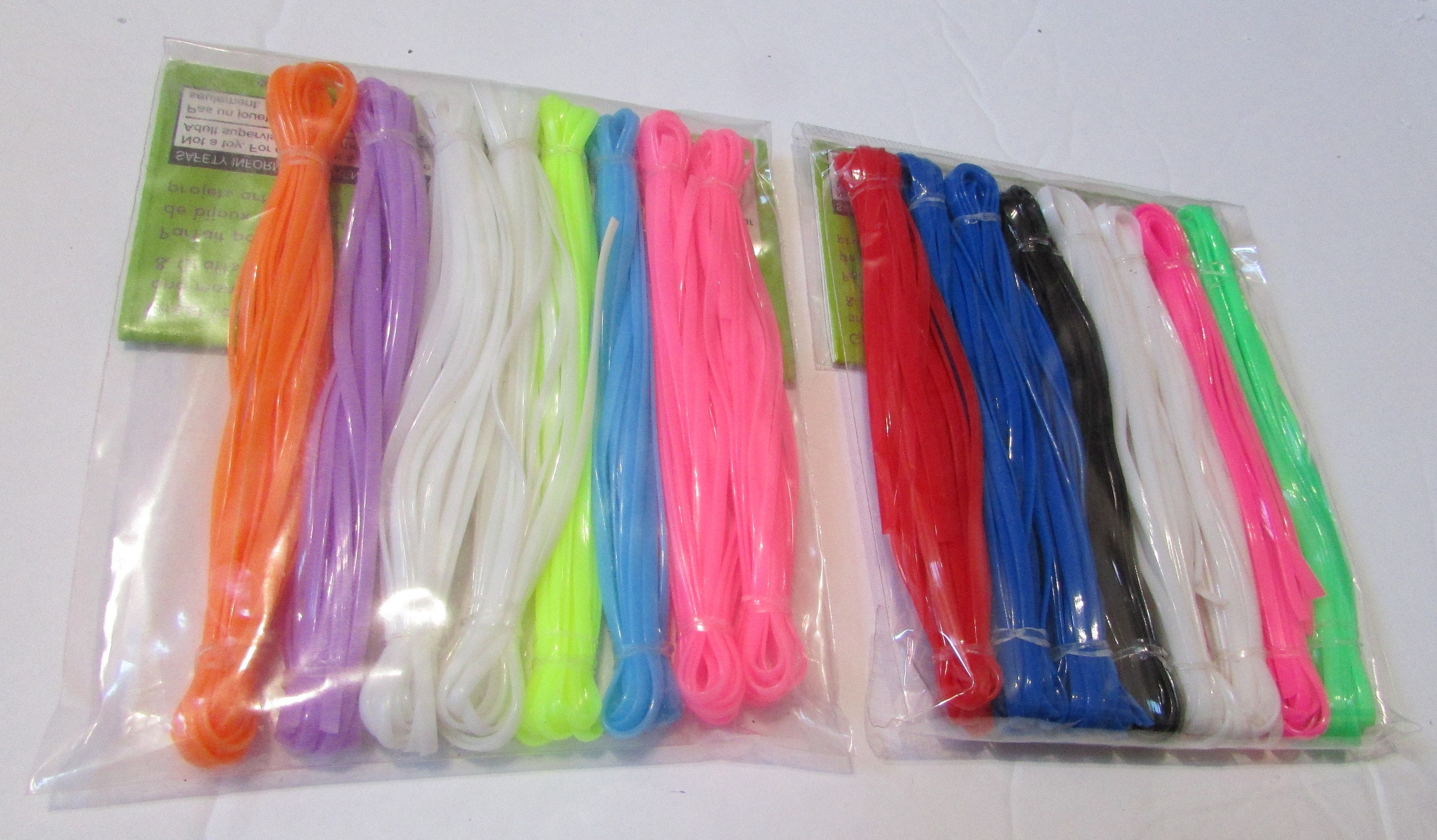 Coloured Crafting Plastic Lace, 6 Colours, Bright Crafting String, 24