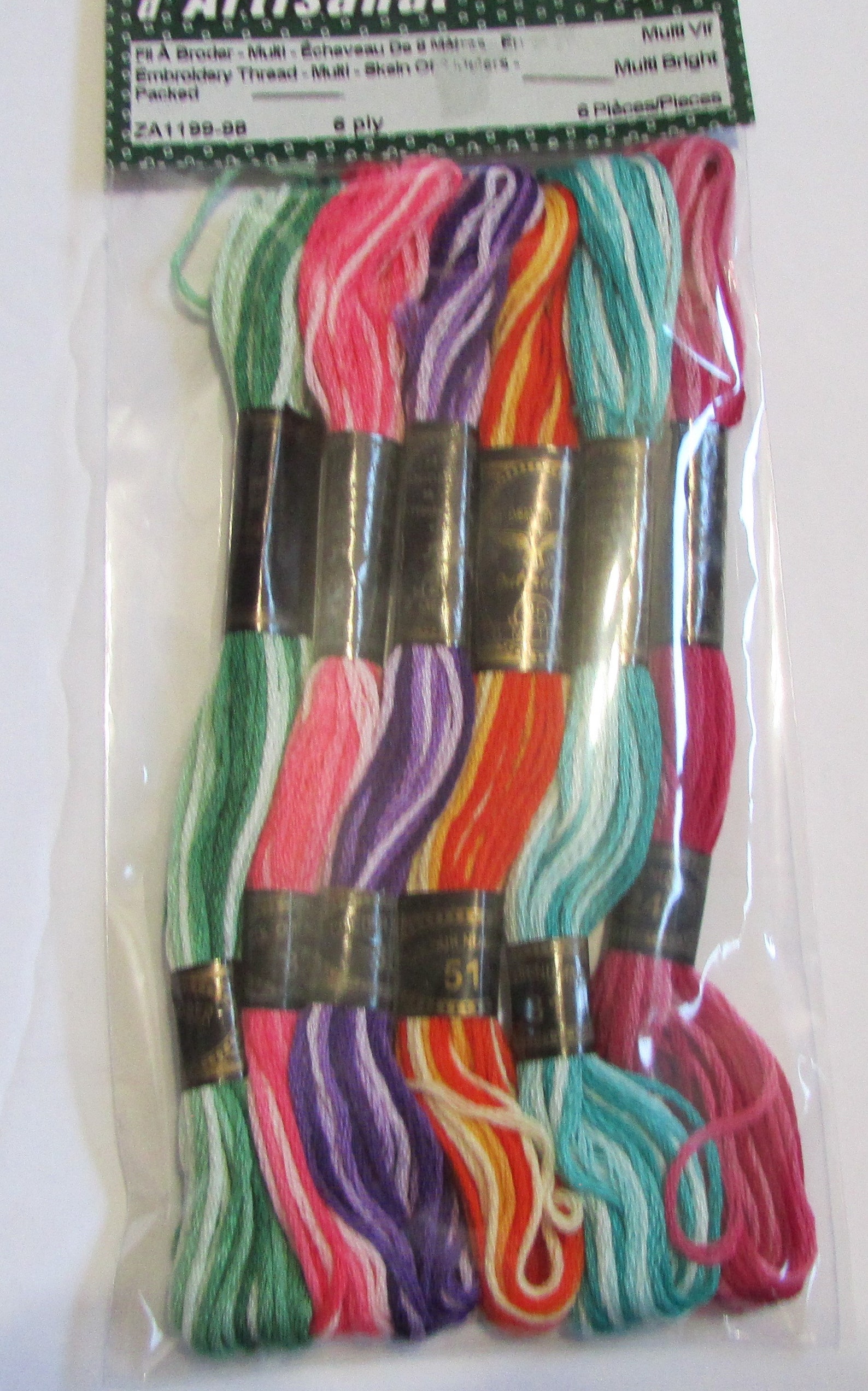 Embroidery Floss, 100 Cotton, 6 Ply, Floss Packages, 8 Metres Each