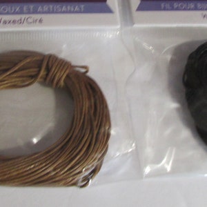 Waxed Jewelry & Craft Cording, Brown, NOW IN Black too!   For all your DIY Projects!