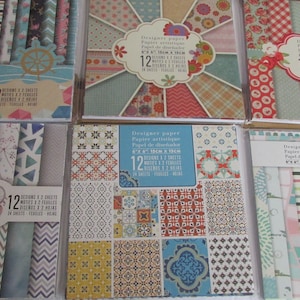 Papiers de designer coordonnés magnifiquement colorés, taille 6X6 pouces, pour tous vos projets de bricolage!