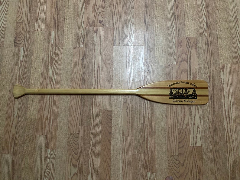engraved canoe oar etsy