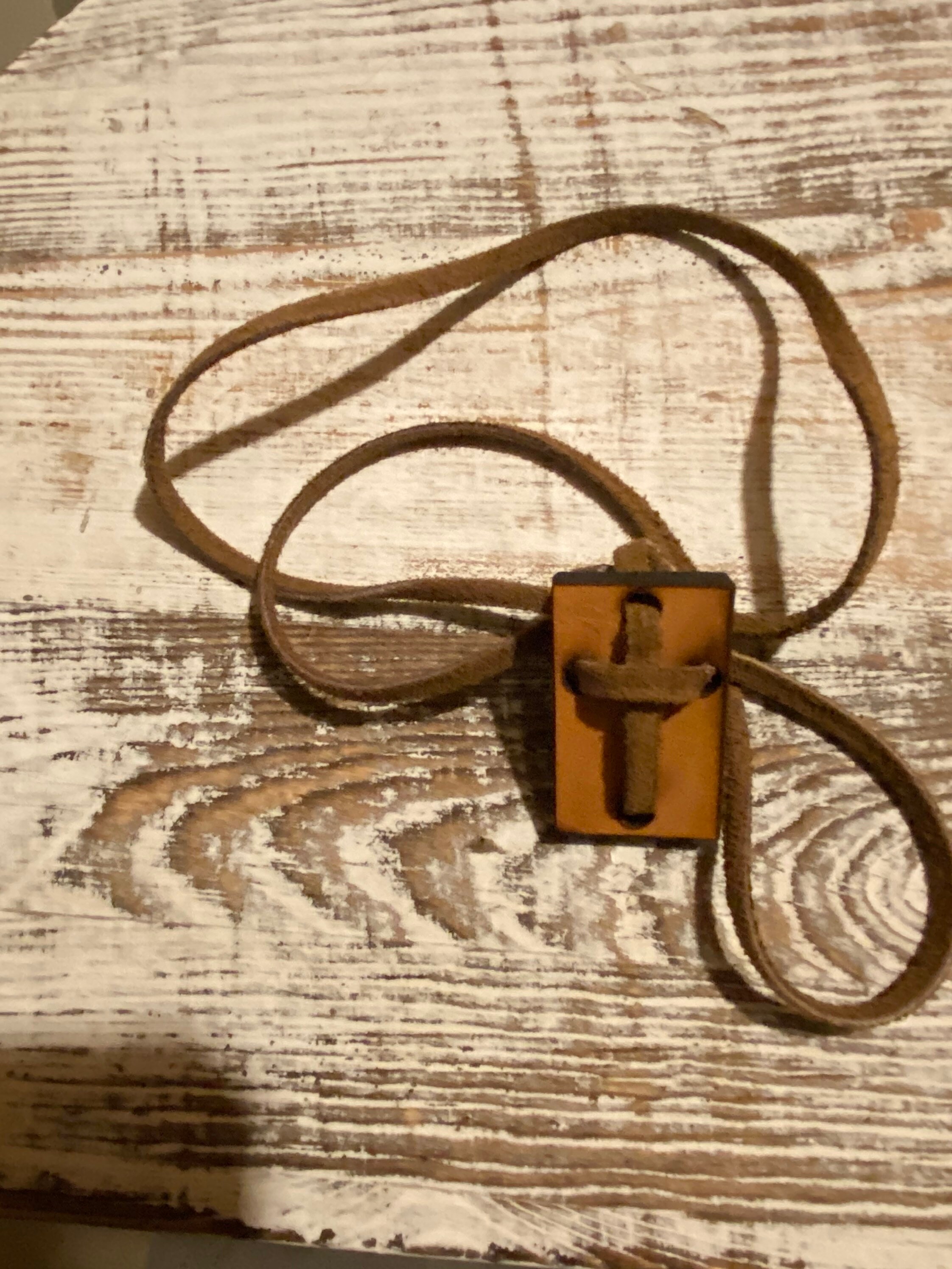 Leather necklace crosses Etsy