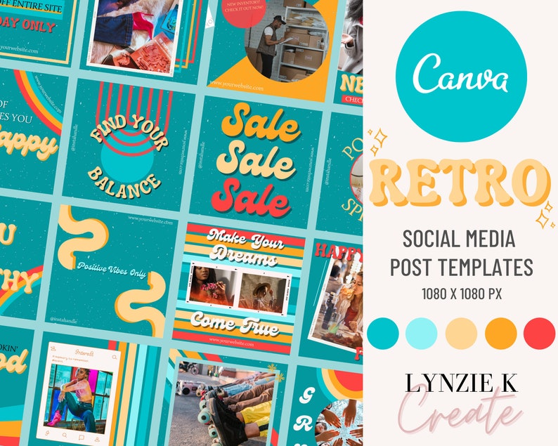 Instagram Post Templates Retro Templates Instagram Creative Insta