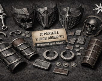 Pakiet Shinobi Armor Builder – Modular Ninja Armor STL Bundle | Pliki cosplay do druku 3D