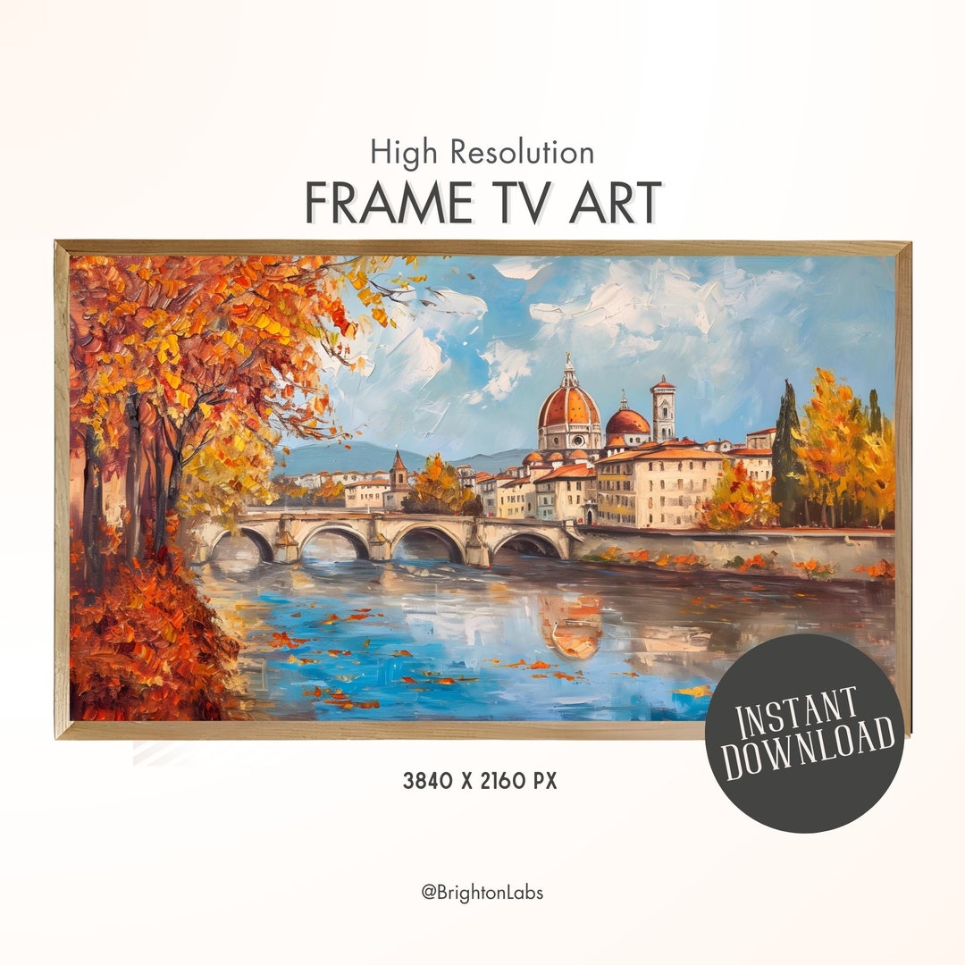 Autumn in Florence Samsung Frame TV Art, Fall Art for Frame Tv