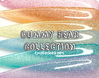 Gummy Bear Collection- dip powder, dip powder for nails, jelly nails, jelly dip powder, nail dip, dip nail, dip powders, dip nail powder,
