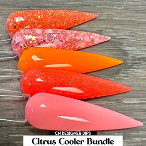 Citrus Cooler Bundle- dip powder, dip powder for nails, nail dip, dip nail, glitter dip powder, dip powders, dip nail, nail, nails