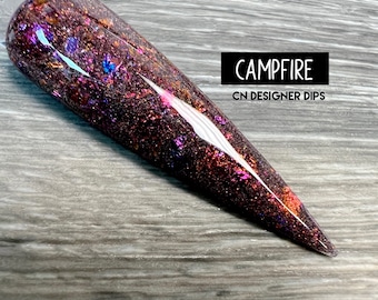 Campfire RETIRING- dip powder, dip nail powder, dip powder for nails, flakie dip powder, flake, dip powders, nail dipping powder