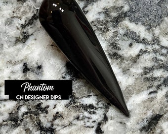 Phantom- off black, dip powder, dip powder for nails, acrylic, solid