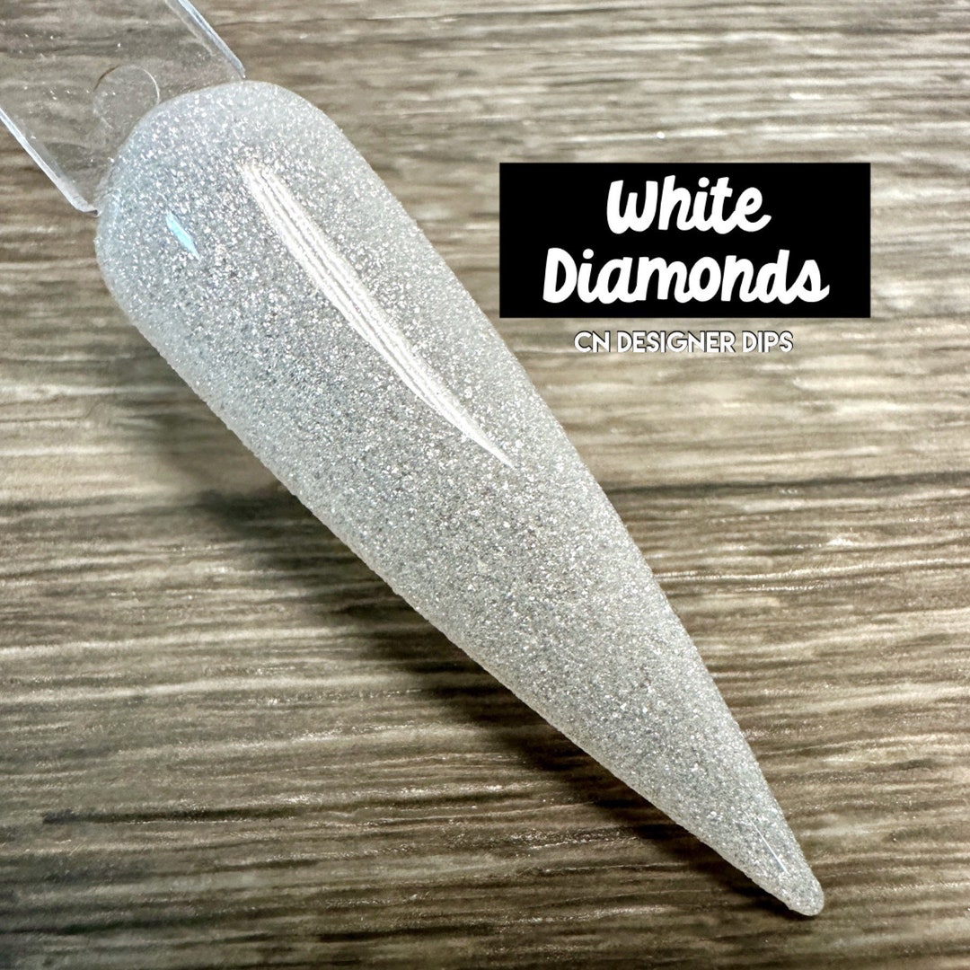 White Diamonds Dip Nail Powder Dip Powder Dip Powder for Etsy