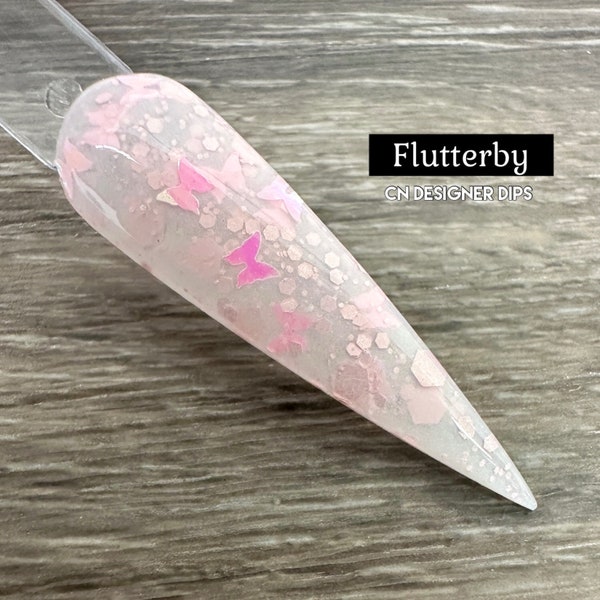 Flutterby- dip powder, dip nail powder, dip powder for nails, nail dip powder, nail dip, acrylic,  nails, dipping powder, butterfly nail