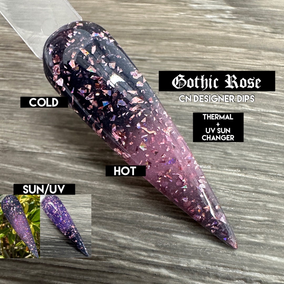 Gothic Rose Dip Powder, Dip Powder for Nails, Glow, Nail Dip, Dip Nail