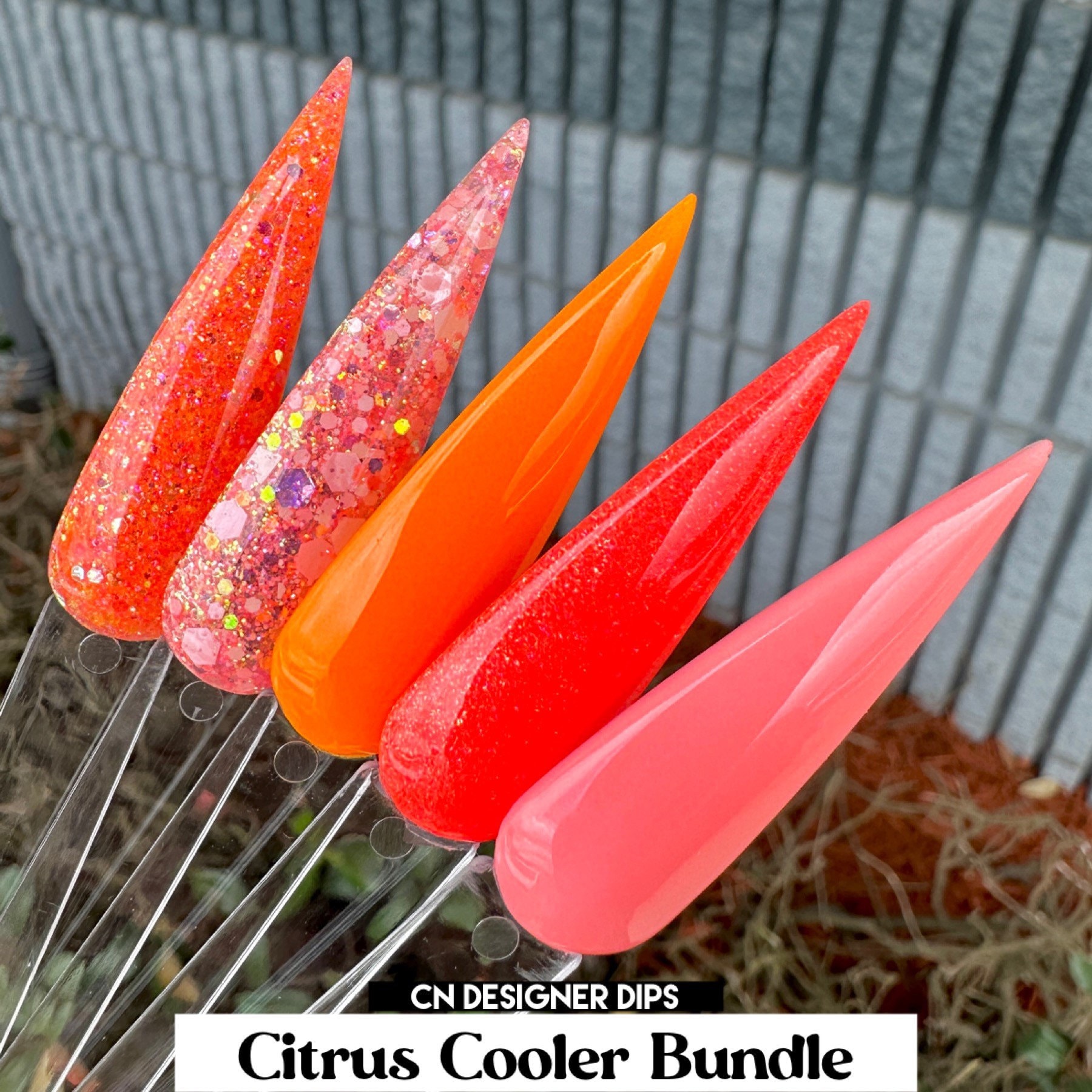 シトラスクーラーバンドル - ディップパウダー、ネイル用ディップ