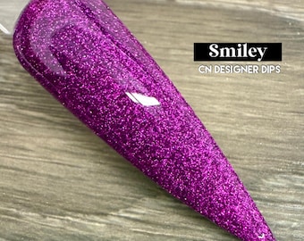 Smiley- dip powder, dip powder for nails, acrylic, glitter