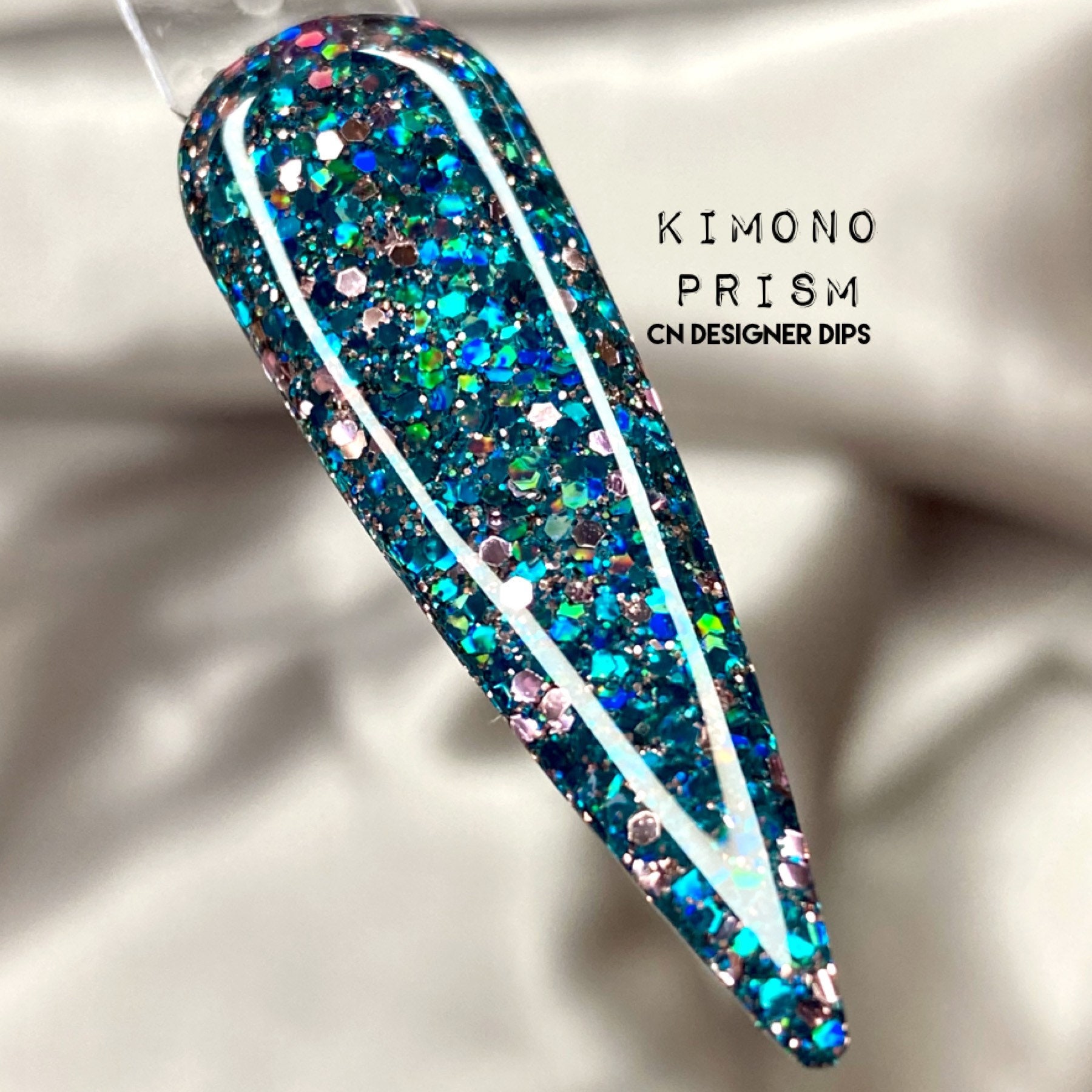 Kimono Prism- dip powder, glitter dip powder, dip powder for nails, n…
