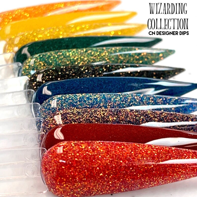 Wizarding Collection dip powder, dip powder for nails, nail dip, dip powders, acrylics, acrylic nail, glitter dip powder, acrylic, nails image 4