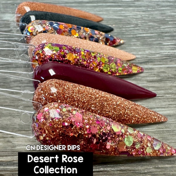 Desert Rose Collection- dip powder, dip powder for nails, nail dip, dip powders, dip nail powder, glitter dip powder, acrylic, nail, nails