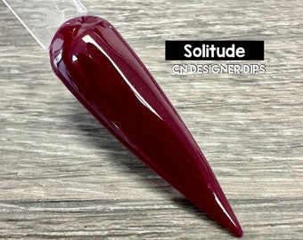 Solitude- dip powder, dip powder for nails, acrylic, berry, red, burgundy, solid