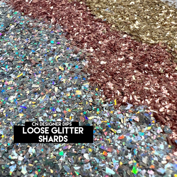 Metallic glitter shards- 1 tsp glitter, glitter, loose glitter, nail glitter, glitter shards, glitter, nail art, glitter nail