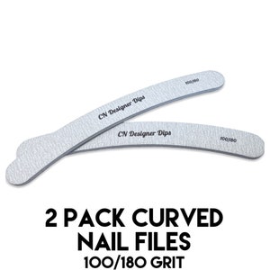 2pk Curved Nail Files- nail file, nail files, curved file, curved nail file, manicure, nails, nail, nail tools, manicure tools, banana file