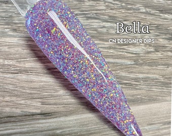 Bella- dip powder, glitter dip powder, dip powder for nails, nail dip powder, dip nail powder, nail dip, dip nails, nails, acrylic