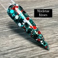 Mistletoe Kisses- dip powder, dip powder for nails, acrylic, holiday, Christmas, teal, green, red, chunky, glitter product logo