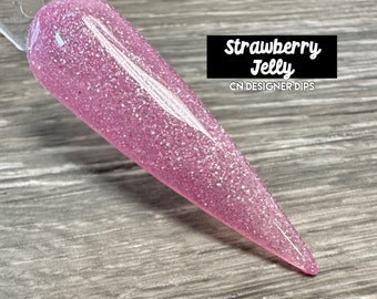 Strawberry Jelly-dippoeder, dippoeder voor nagels, jelly-nagels, jelly-dippoeder, nageldip, dip-nagel, dip-poeders, dip-nagelpoeder, nagels