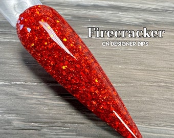 Firecracker- dip powder, dip powder for nails, nail dip, dip powders, dip nail powder, nails, acrylic, acrylics, acrylic powder, nail, dip